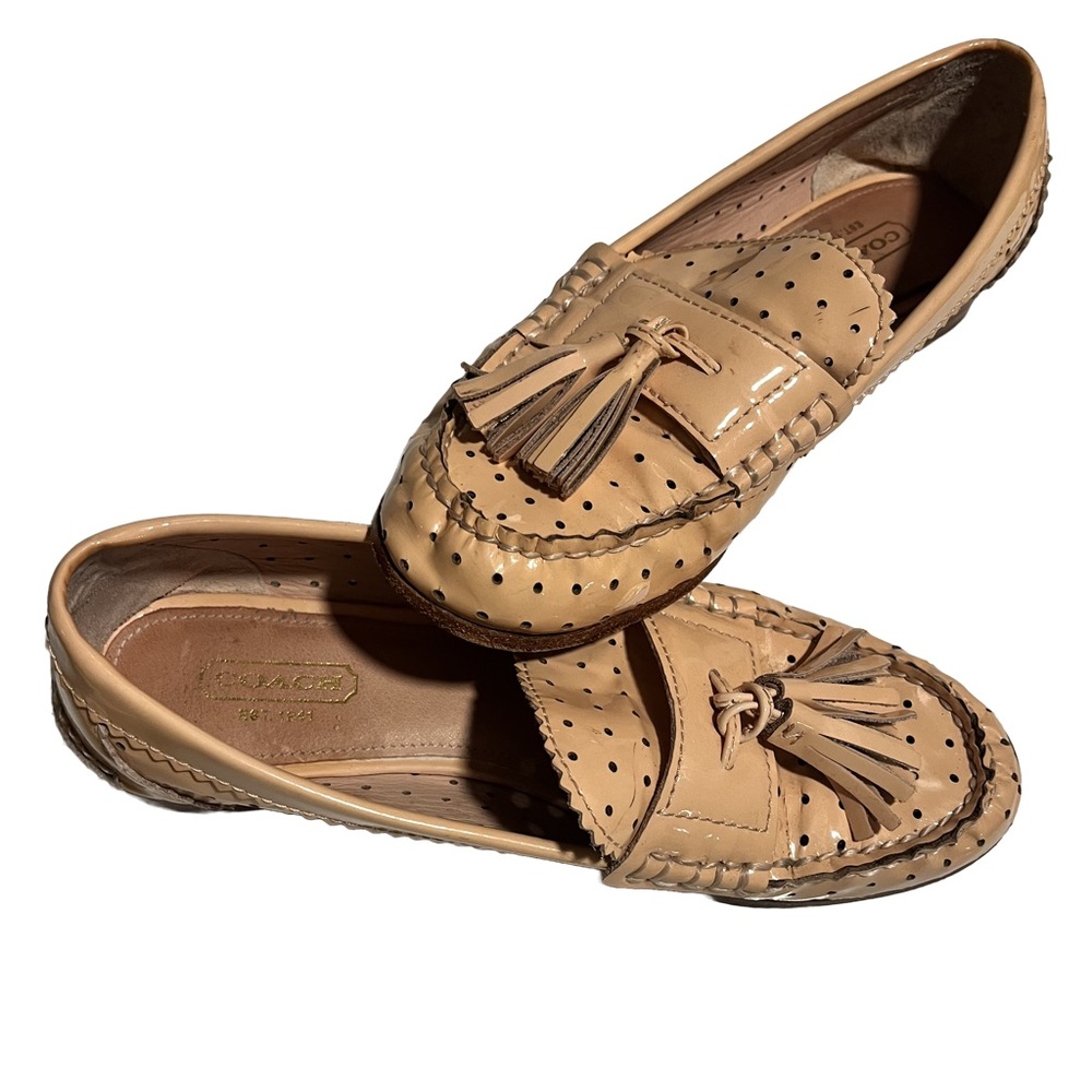 Coach Haydee Blush Patent Leather Loafer Shoes Size 6.5